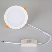 Встраиваемый светильник-панель  12W Белый теплый 021438  DL-BL145-12W 220V IP40 круглый белый