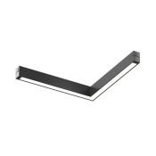 Трековый светильник однофазный  18W Белый-MIX SMART LINEAR DK8014-BK IP20 на шинопровод управляемый угловой черный
