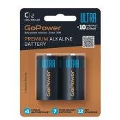 Батарейка  1,5V LR-14 С ULTRA GoPower блок 2шт.
