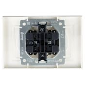 Штепсельная розетка встраиваемая двойная IEK BRITE 10А BR-R20-10-K36-F РС12-2-БрЖ без з/к и шторками в сборе жемчуг
