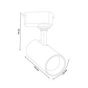 Трековый светильник однофазный  9W Белый дневной ULB-Q230 9W-4000К BLACK 35deg на шинопровод черный UL-00011819 Volpe