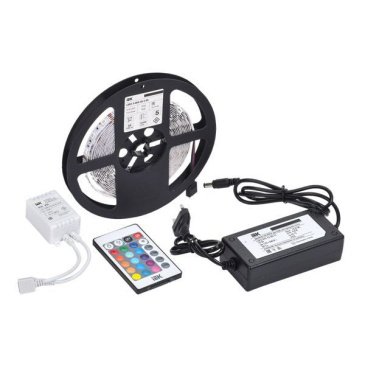  Комплект светодиодной ленты RGB LSR2-3-060-20-1-05-S2 "Сделай сам" (лента LED 5м LSR-5050RGB60-14,4-IP20-12В + драйвер + контроллер) IEK
