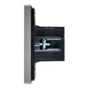 Розетка встраиваемая USB IEK FORTE&PIANO A+A 3,1А FP-U21-D31-K46 FP549 сталь