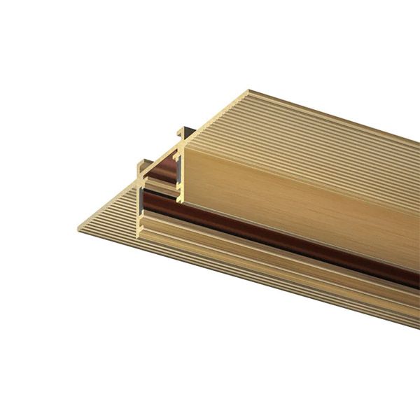 Шинопровод однофазный SHINE HIDE TR5702-SB 2.0м встраиваемый сатинированная латунь