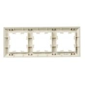 Рамка пластик 3 поста IEK BRITE BR-M32-12-3-K10 РУ-3-Бр бежевый/шампань