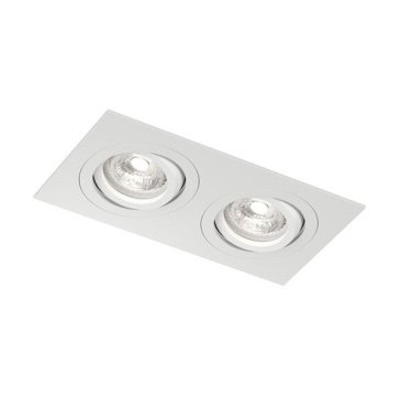 Встраиваемый светильник без лампы DENKIRS HYDRO DK2112-WH GU10 белый прямоугольный IP44