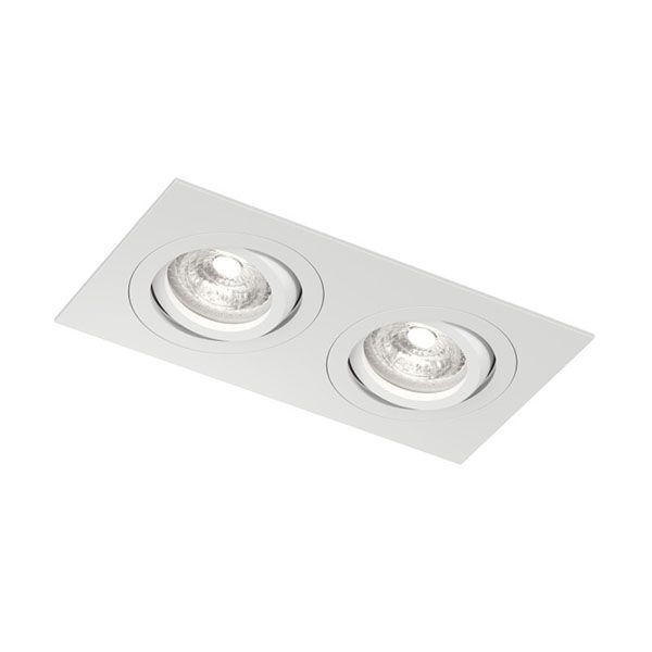 Встраиваемый светильник без лампы DENKIRS HYDRO DK2112-WH GU10 белый прямоугольный IP44