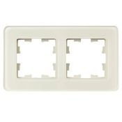Рамка стеклянная 2 поста IEK BRITE BR-M22-G-41-K98 РУ-2-2-Бр песчаный RE