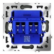 Розетка акустическая встраиваемая VOLTUM S70 4-местная графит