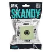 ТВ-розетка встраиваемая оконечная IEK SKANDY SK-A10-O-K06 SK-A12G мятный