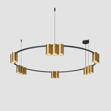 Подвесной светильник без лампы DENKIRS ORBIT DK4067-BK+SG 15xGU10 фигурный черный/золото