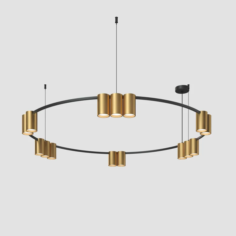 Подвесной светильник без лампы DENKIRS ORBIT DK4067-BK+SG 15xGU10 фигурный черный/золото