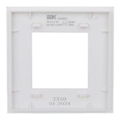 Рамка стеклянная 1 пост IEK SKANDY SK-M12-G-K01 SK-F21W арктический белый