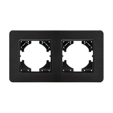 Рамка металлическая 2 пост Arlight AKIRY 049725 FRM-AKIRY-AL-2-BK черный