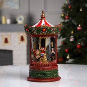 фигурка  светодиодная  «Карусель», 15.4х25х15.4 см, пластик, USB, батарейки ААх3, свечение тёплое белое
