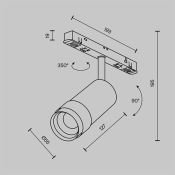 Трековый светильник 12W Белый-MIX Фокус Зум/Focus Zoom Exility 15-50deg TR212-4-12WTW-DD2-Z-B IP20 на магнитный шинопровод белый