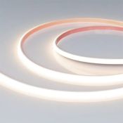 Светодиодная лента Белый дневной CSP 24V  6W/m 480Led/метр  герм (матовая силиконовая экструзия) 060451 COB-PSW-X480-8mm 4000K IP67