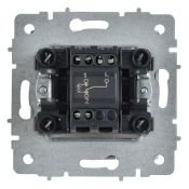 Выключатель встраиваемый одноклавишный проходной с подсветкой IEK BRITE BR-V12-1-10-K91 ВС10-1-7-БрАБ арктический белый