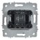 Выключатель встраиваемый одноклавишный проходной с подсветкой IEK BRITE BR-V12-1-10-K91 ВС10-1-7-БрАБ арктический белый