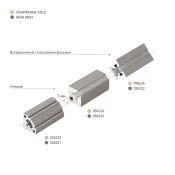 алюминиевый профиль с экраном SL-KANT-H10-ROTATE-2000 CHAMPAGNE GOLD 055323