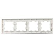 Рамка стеклянная 4 поста IEK BRITE BR-M42-G-31-K01 РУ-4-2-Бр белый матовый