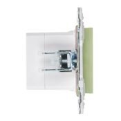 Розетка встраиваемая USB IEK SKANDY A+C 3,1А SK-U22-D31-K06 SK-R14G мятный