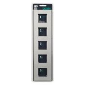Рамка металлическая 5 постов IEK SKANDY SK-M52-M-K23 SK-F35S серебряный