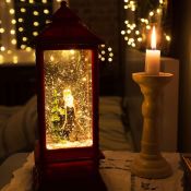 фигурка  светодиодная 4W Белый теплый &quot;Дед Мороз&quot;, 501-062, 2Led, 4хААA, с эффектом снегопада, IP20