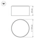 Накладной светильник  12W Белый теплый 022902 SP-RONDO-120B-12W 220V цилиндр черный