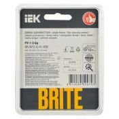 Рамка стеклянная 1 пост IEK BRITE BR-M12-G-41-K06 РУ-1-2-Бр эко грин RE
