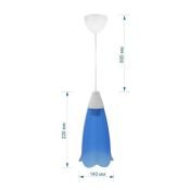 Подвесной светильник без лампы 16-21 1x15W E27 &quot;Брауэр&quot; фигурный белый/синий