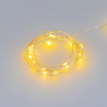 гирлянда НИТЬ на батарейках РОСА Желтый 048703 ARD-DEW-HOME-2000-CLEAR-20LED-STD Yellow (3V, CR2032x2)