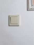 Выключатель встраиваемый двухклавишный IEK BRITE BR-V20-0-10-K10-F ВСР10-2-0-БрКр в сборе бежевый