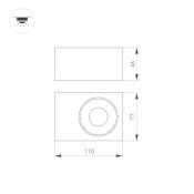 Корпус 031710 PLURIO-BASE-SURFACE-S112x79 прямоугольный накладной черный