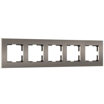 Рамка пластик 5 постов WERKEL Slab W0052963 бронза софт