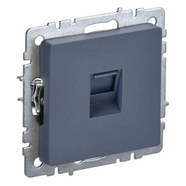 Розетка встраиваемая компьютерная IEK BRITE BR-K10-1-K35 РК10-БрМ RJ45 кат.5E маренго