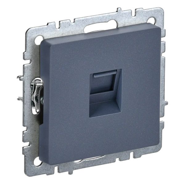 Розетка встраиваемая компьютерная IEK BRITE BR-K10-1-K35 РК10-БрМ RJ45 кат.5E маренго