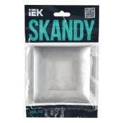 Рамка пластик 1 пост IEK SKANDY SK-M12-K23 SK-F01S серебряный