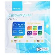 Светодиодная лента Белый теплый 2835 12V  9.6W/m 60Led/метр 00-54 Стандарт 10мм IP20 Светодиодная лента Белый теплый 2835 12V  9.6W/m 60Led/метр 00-54 Стандарт 10мм IP20