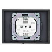Штепсельная розетка встраиваемая двойная IEK SKANDY 10А SK-R20-10-K53 SK-R03G без з/к без шторок в сборе стекло графит