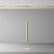 Трековый подвесной светильник 5W Белый теплый TR156-1-5W3K-BS Фокус / Focus Led Flarity IP20 латунь