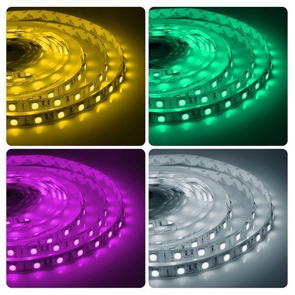 Светодиодная лента RGB 5050 12V  7.2W/m 30Led/метр 38BL IP20 5м блистер Светодиодная лента RGB 5050 12V  7.2W/m 30Led/метр 38BL IP20 5м блистер