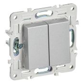 Выключатель встраиваемый двухклавишный IEK SKANDY SK-V20-0-10-K23 SK-V04S серебряный Выключатель встраиваемый двухклавишный IEK SKANDY SK-V20-0-10-K23 SK-V04S серебряный
