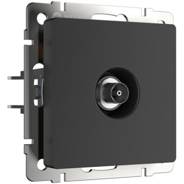 ТВ-розетка встраиваемая оконечная  WERKEL W1183008 черный матовый