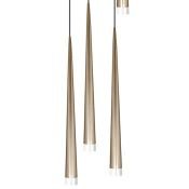 Подвесной светильник без лампы Lightstar 807083 PUNTO 8х25W G9 конус хром/шампань