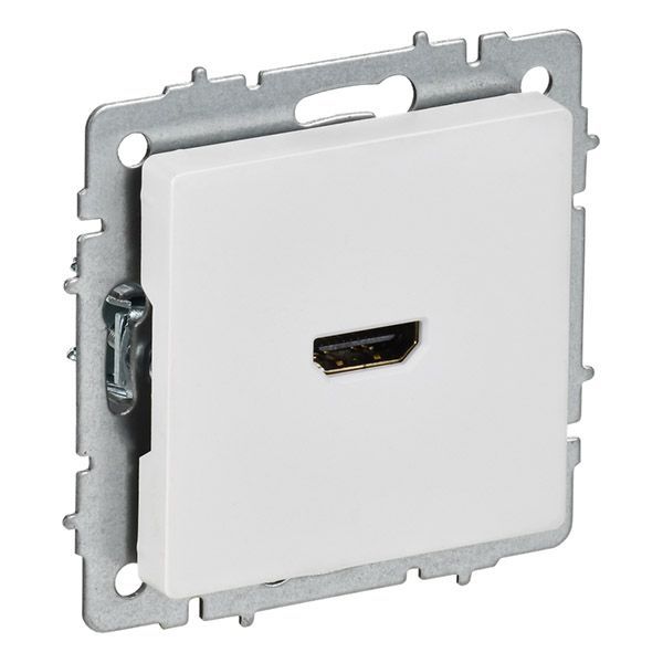Розетка встраиваемая HDMI IEK BRITE BR-H10-K91 РHDMI-0-БрАБ арктический белый