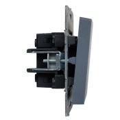 Выключатель встраиваемый двухклавишный с подсветкой IEK BRITE BR-V20-1-10-K35 ВС10-2-1-БрМ маренго