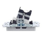 Розетка двойная RJ11+RJ45 кат.5E РК/Т12-БрА алюминий BR-KT20-O-1-K47 BRITE IEK