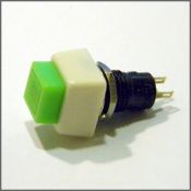 Кнопка M10 OFF-ON RWD-203 (PBS-21A, DS-450) 2A/250V 2c -бело-зелёная квадр.-
