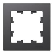 Рамка пластик 1 пост ATLASDESIGN черный